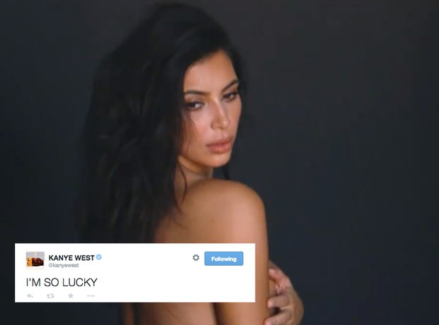 Kanye West Tweets Naked Pictures of Kim Kardashian
